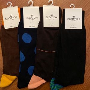 NWT 4-Pack of Bugatchi Men’s Dress Socks- Variety